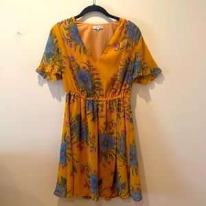 Floral print dress with puff short sleeves! Size 4 from Madewell!